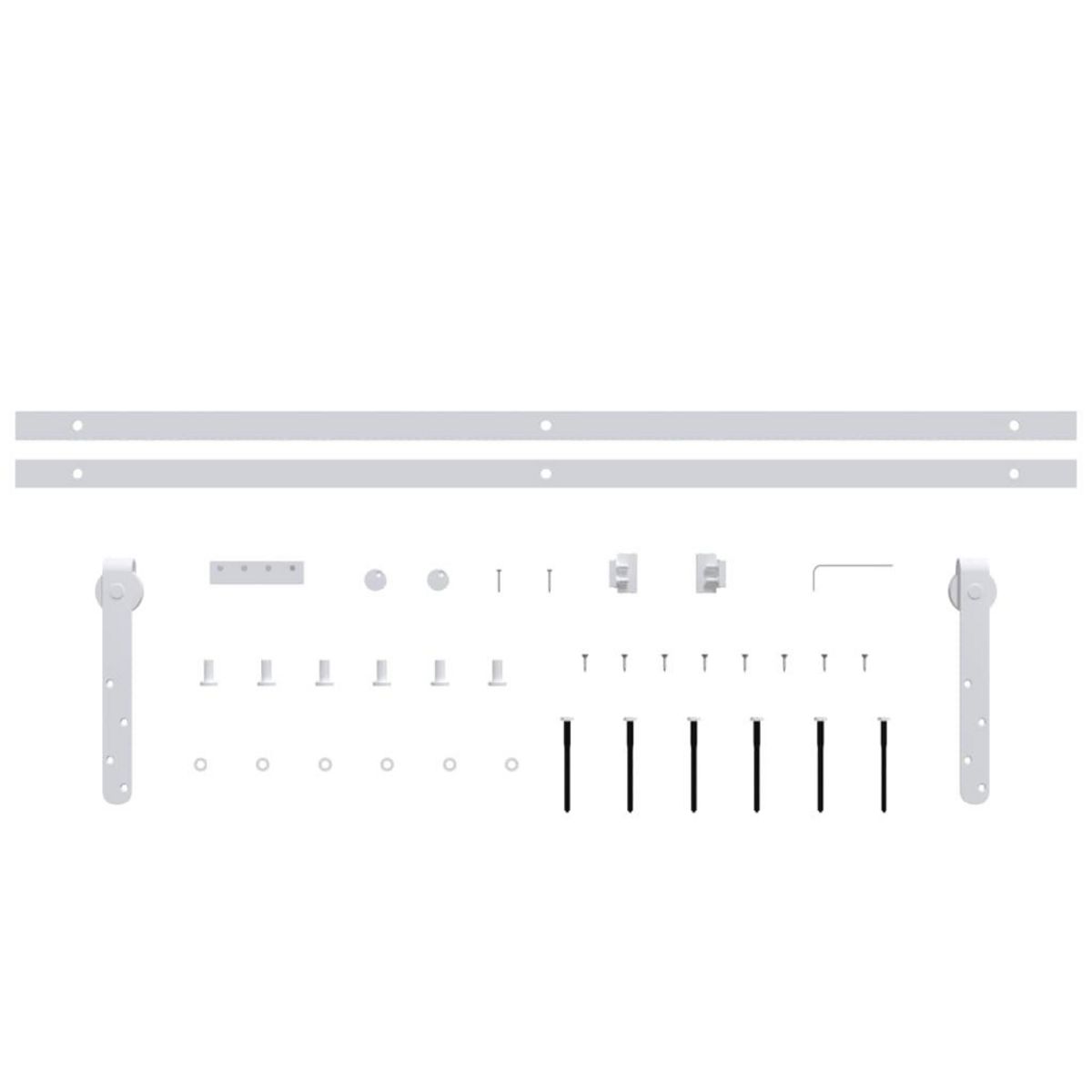 VIDAXL Kit mini de porte d'armoire coulissante Acier au carbone 200 cm