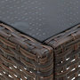 Voir la diapositive 4 : VIDAXL Table de jardin Marron 75x40x37 cm Resine tressee
