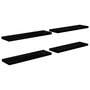 Voir la diapositive 2 : VIDAXL Etagere murale flottante 4 pcs Noir brillant 90x23,5x3,8 cm MDF