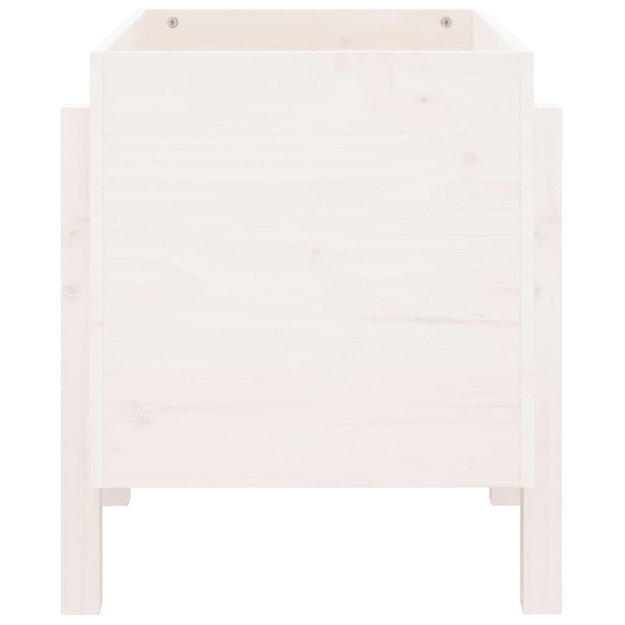 Voir la diapositive 5 : VIDAXL Jardiniere blanc 62x50x57 cm bois massif de pin
