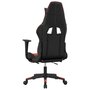 Voir la diapositive 5 : VIDAXL Chaise de jeu avec repose-pied Noir et rouge Similicuir