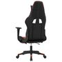 Voir la diapositive 5 : VIDAXL Chaise de jeu avec repose-pied Noir et rouge Similicuir