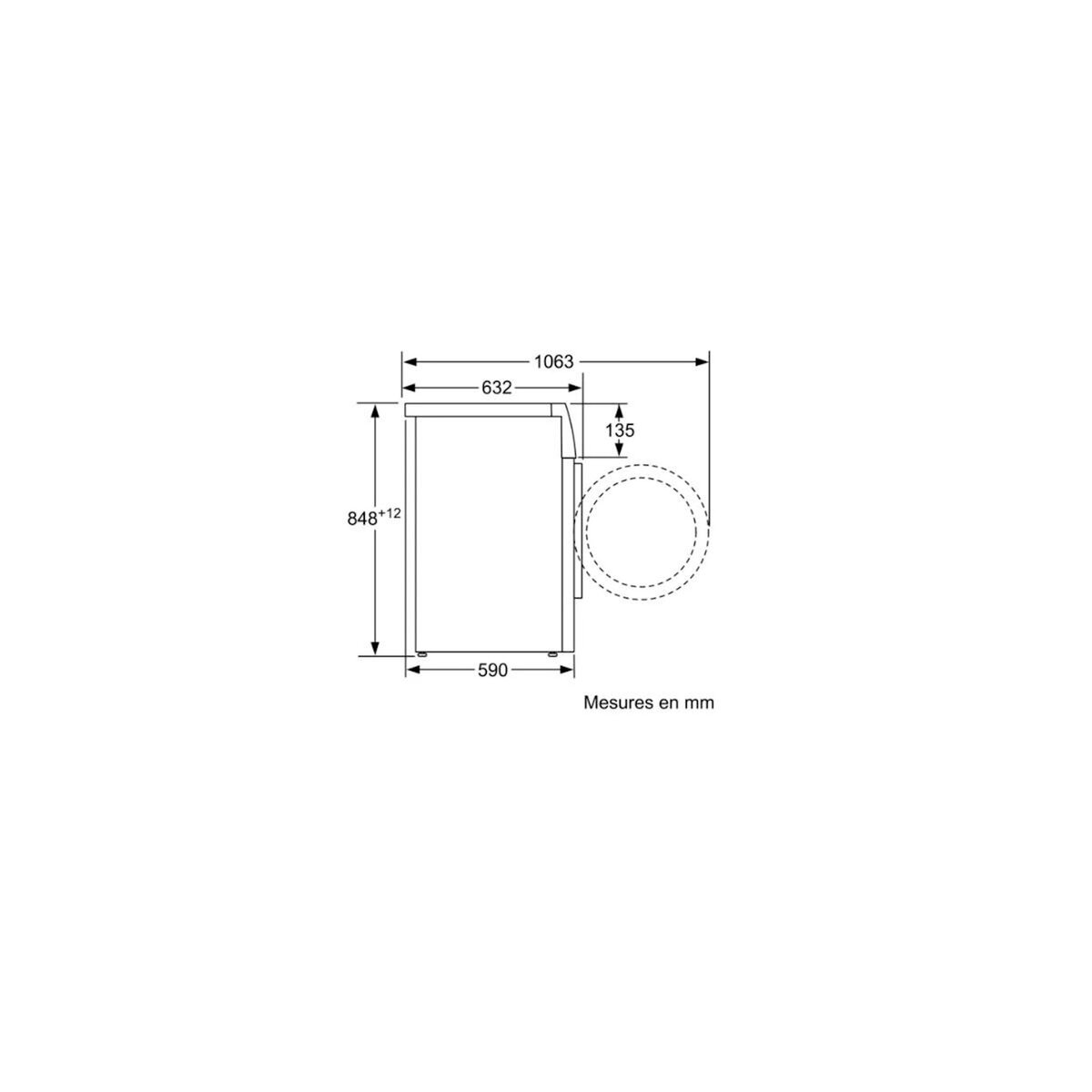 BOSCH Lave-linge frontal 8kg 1200 tours/min - WGE03207FR