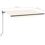 Voir la diapositive 6 : VIDAXL Auvent manuel retractable 450x300 cm Creme