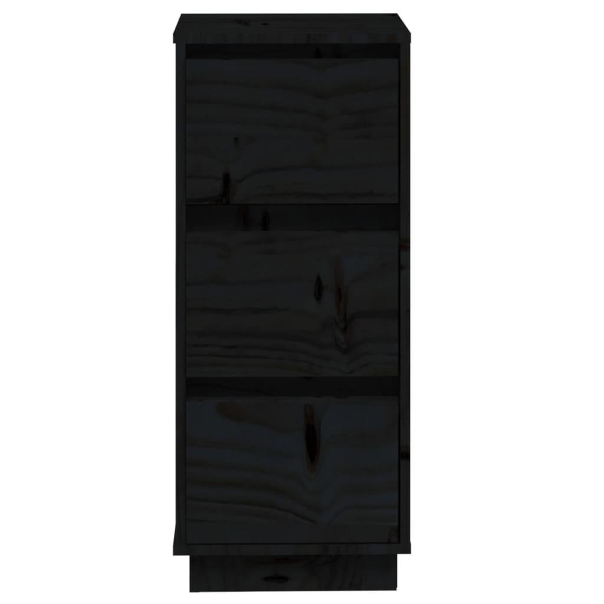 Voir la diapositive 4 : VIDAXL Buffets 2 pcs Noir 32x34x75 cm Bois massif de pin