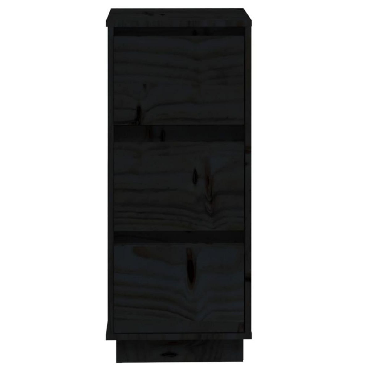 VIDAXL Buffets 2 pcs Noir 32x34x75 cm Bois massif de pin