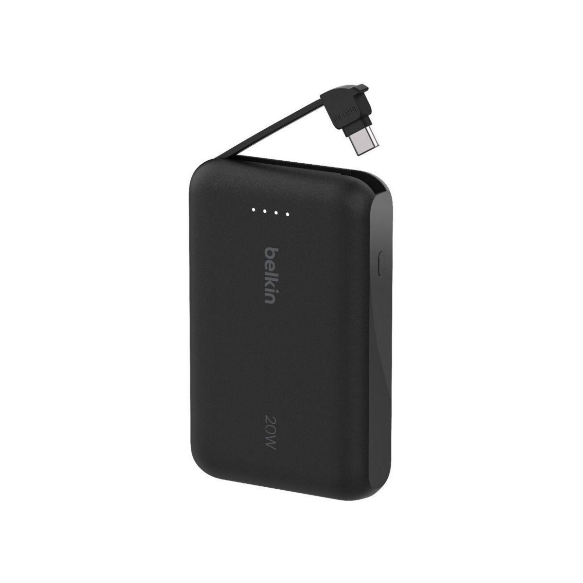 Belkin Batterie externe 10000 mAh avec cable USB-C intégre noir