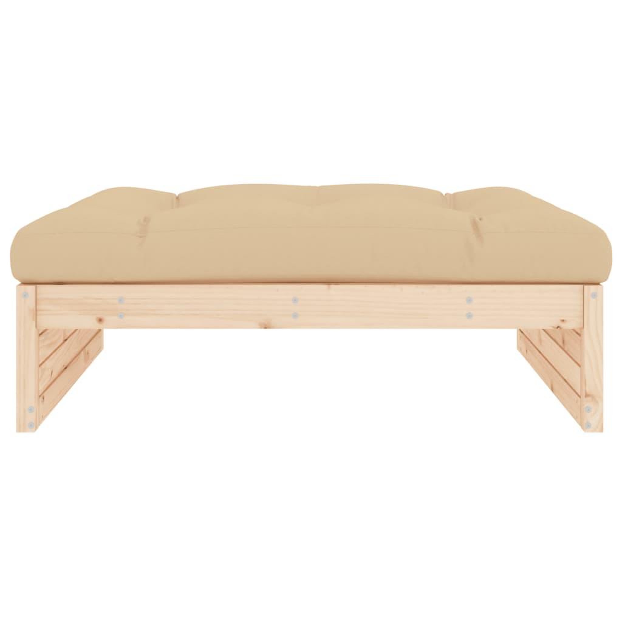 Voir la diapositive 3 : VIDAXL Repose-pied de jardin 120x80 cm bois de pin massif