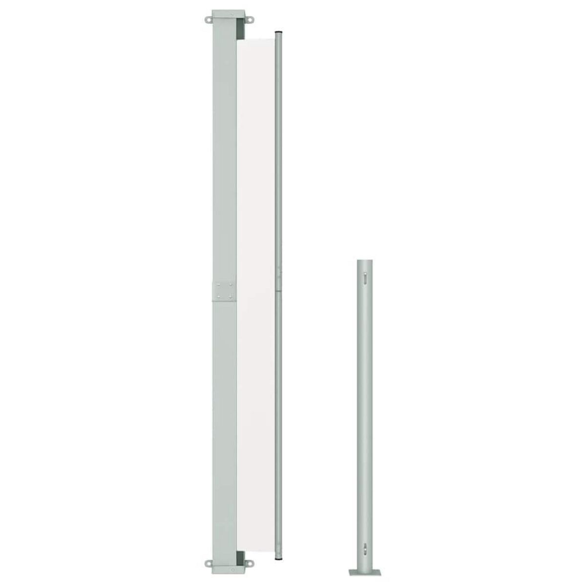 VIDAXL Auvent lateral retractable de patio 200x300 cm Creme