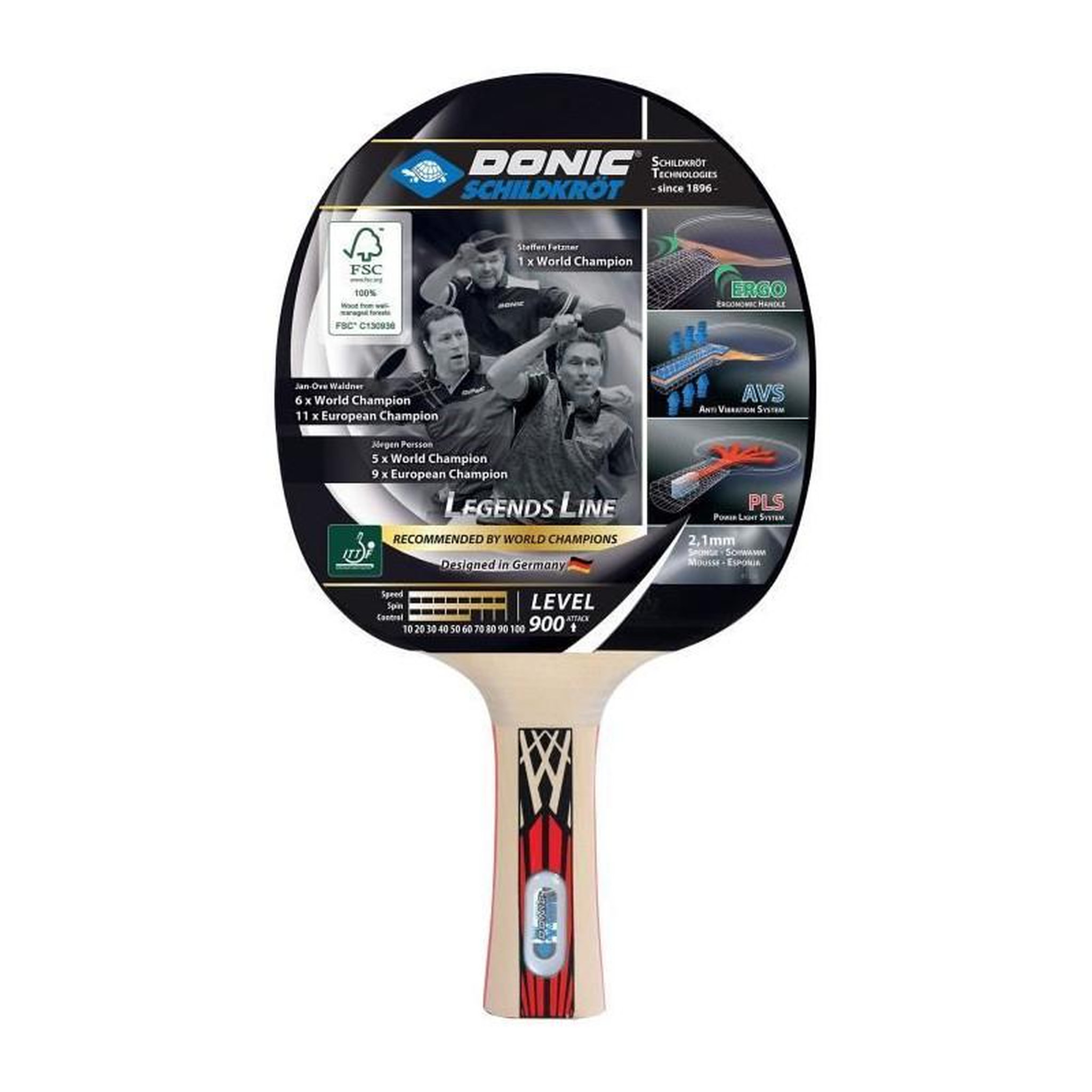 SCHILDKROT Raquette de tennis de table - SCHILDKRÖT - LEGENDS 900 FSC