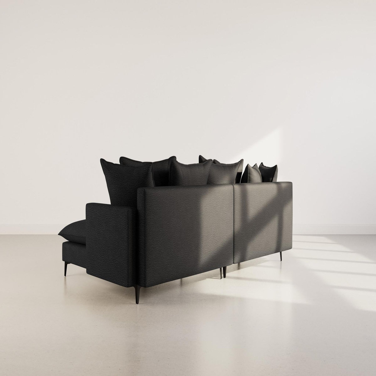 LISA DESIGN Madison - canapé d'angle réversible 4 places en tissu texturé