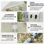Voir la diapositive 6 : OUTSUNNY Serre tunnel grande taille 24 m² châssis tubulaire acier galvanisé renforcé 2,4 cm 12 fenêtres 1 porte blanc