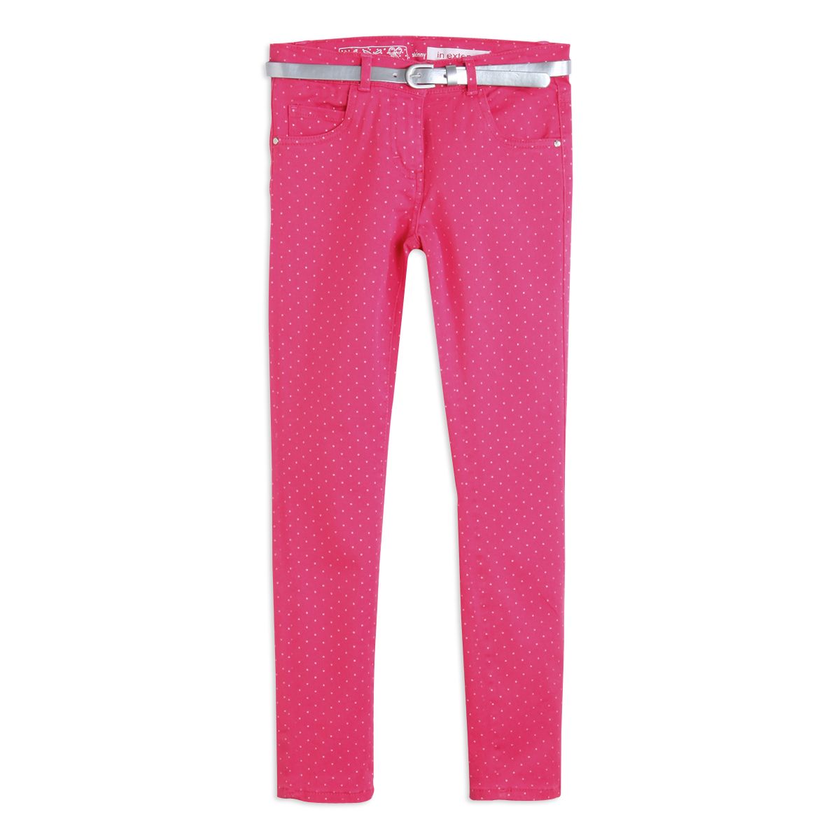 IN EXTENSO Pantalon slim à pois avec ceinture fille