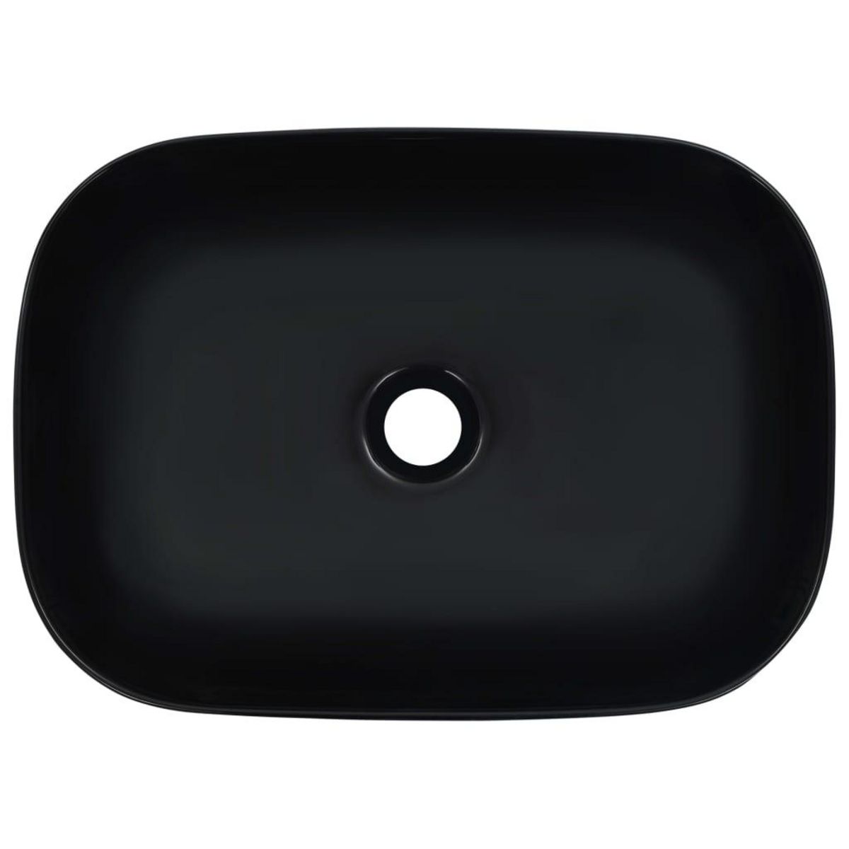 VIDAXL Lavabo 45,5x32x13 cm Ceramique Noir