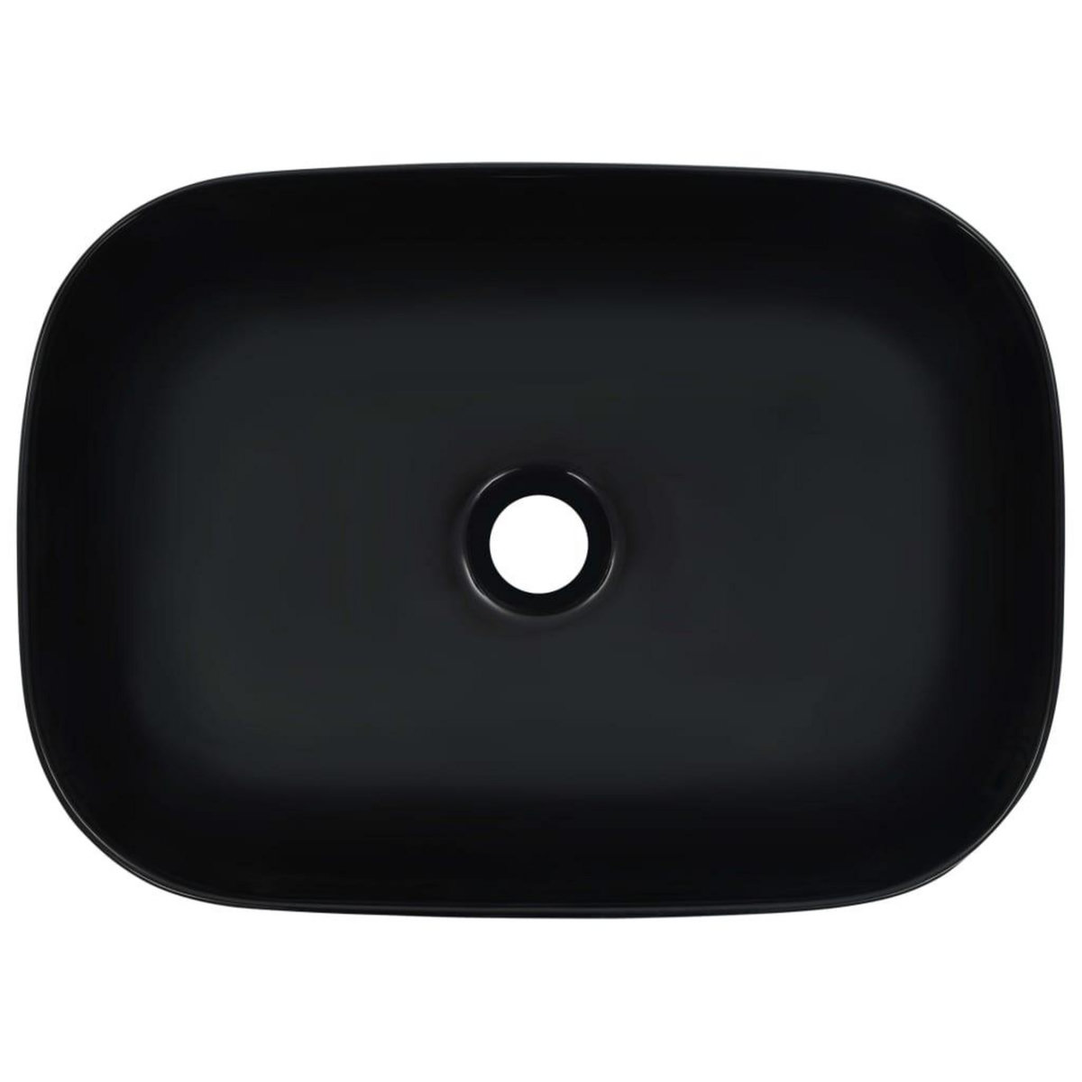 VIDAXL Lavabo 45,5x32x13 cm Ceramique Noir
