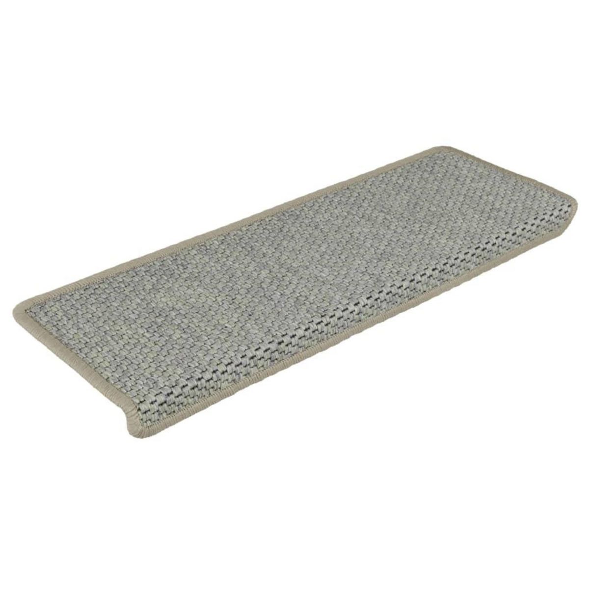 VIDAXL Tapis d'escalier autocollants 15 pcs 65x21x4 cm Gris