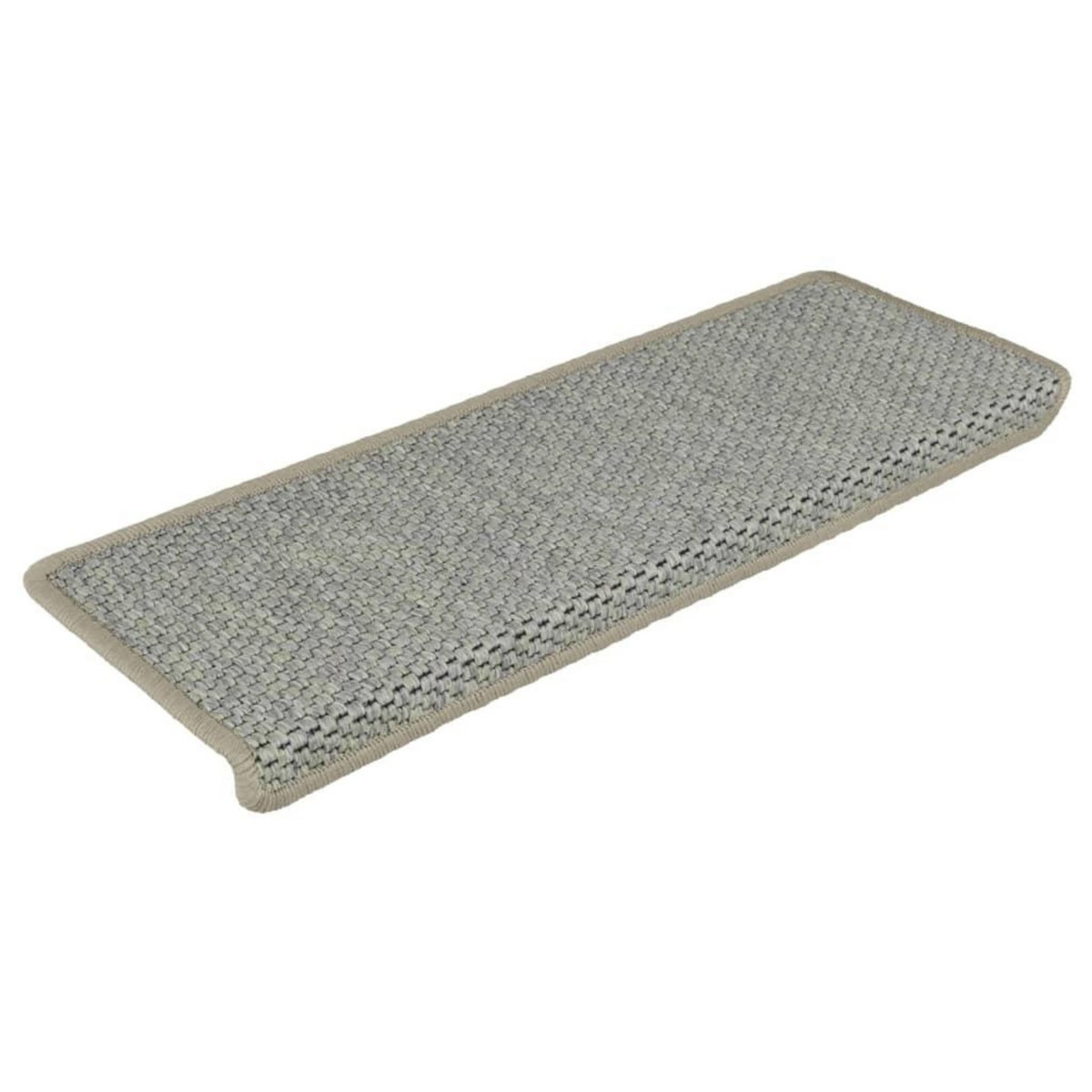 VIDAXL Tapis d'escalier autocollants 15 pcs 65x21x4 cm Gris