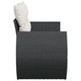 Voir la diapositive 5 : VIDAXL Canape de jardin avec coussins 2 places noir resine tressee