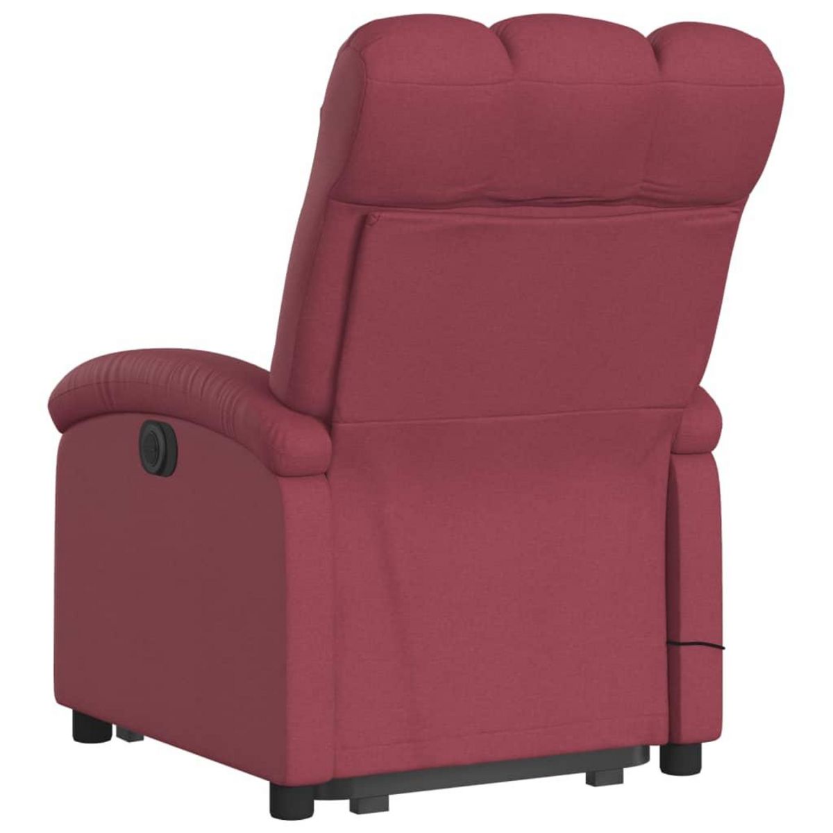 VIDAXL Fauteuil inclinable de massage electrique Rouge bordeaux Tissu