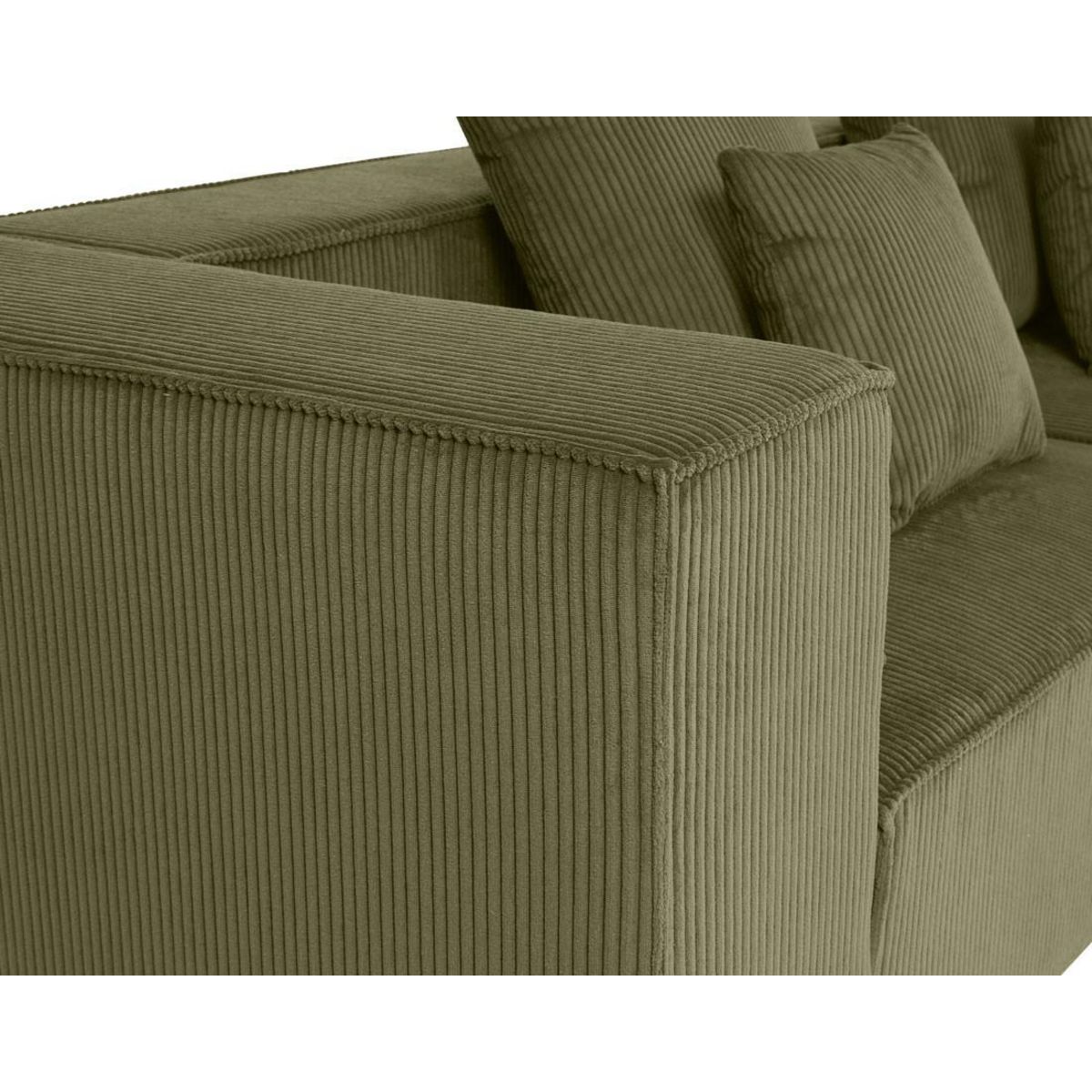 LISA DESIGN Colombine - canapé modulable droit - 2 places - en velours côtelé