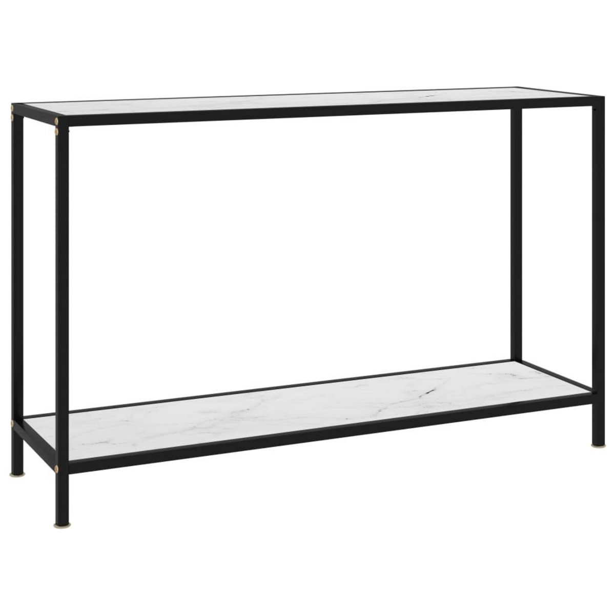 VIDAXL Table console Blanc 120x35x75 cm Verre trempe