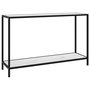 Voir la diapositive 1 : VIDAXL Table console Blanc 120x35x75 cm Verre trempe