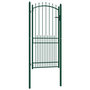 Voir la diapositive 2 : VIDAXL Portail de cloture avec pointes Acier 100x200 cm Vert