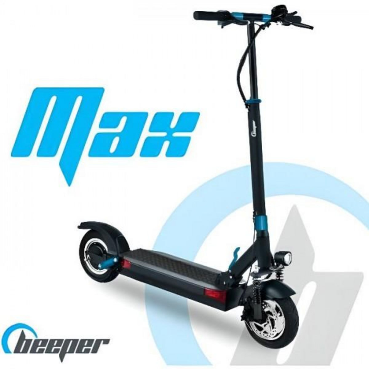 BEEPER Trottinette Electrique  pliable - BEEPER MAX FX10-G2-26 - 500W - 10 pouces - 48V - 26Ah