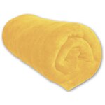 SOLEIL D'OCRE Couverture polaire 180x220 cm MICROFIBRE jaune, par Soleil d'ocre