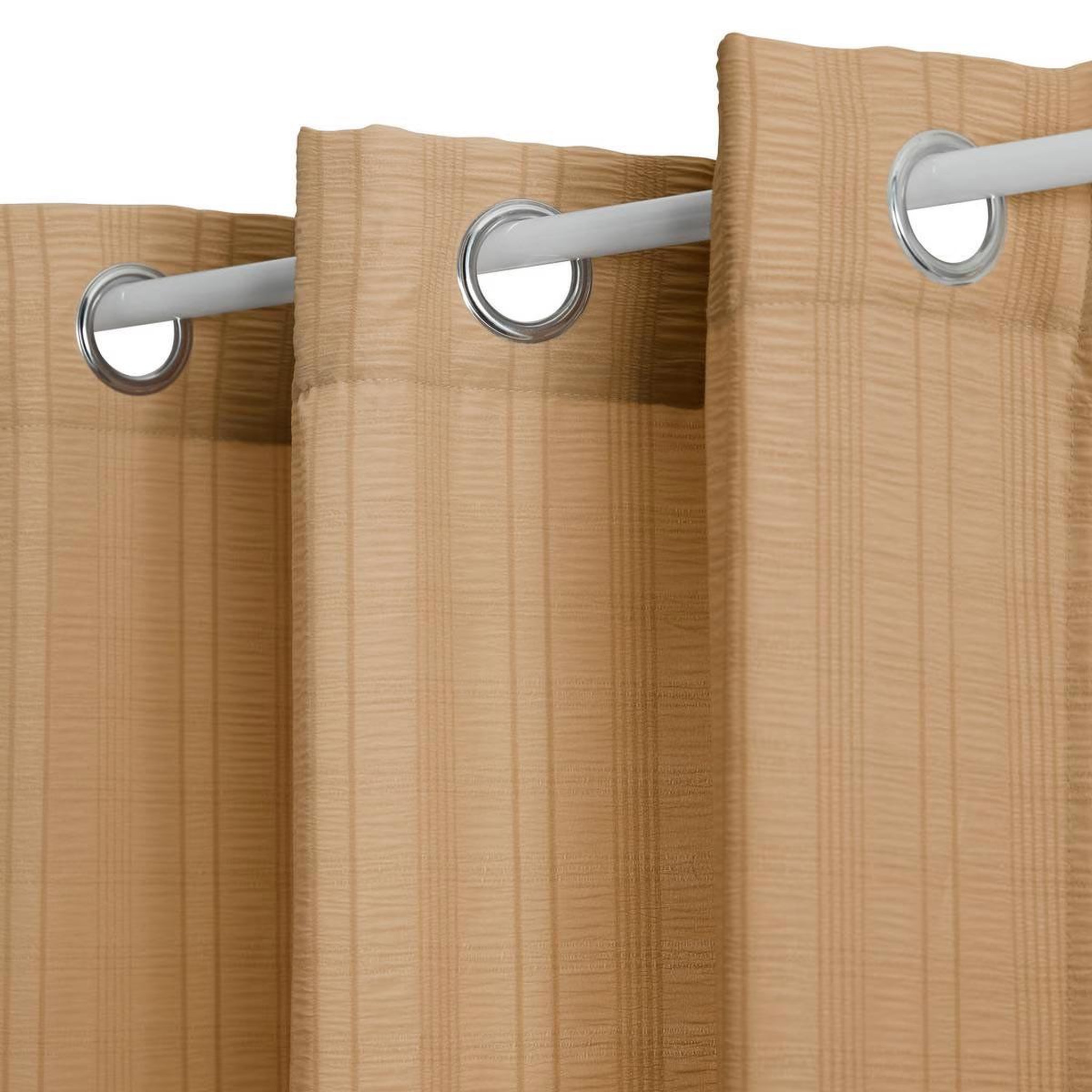 Voir la diapositive 2 : ATMOSPHERA Rideau voilage à œillets  noa  140x240cm beige