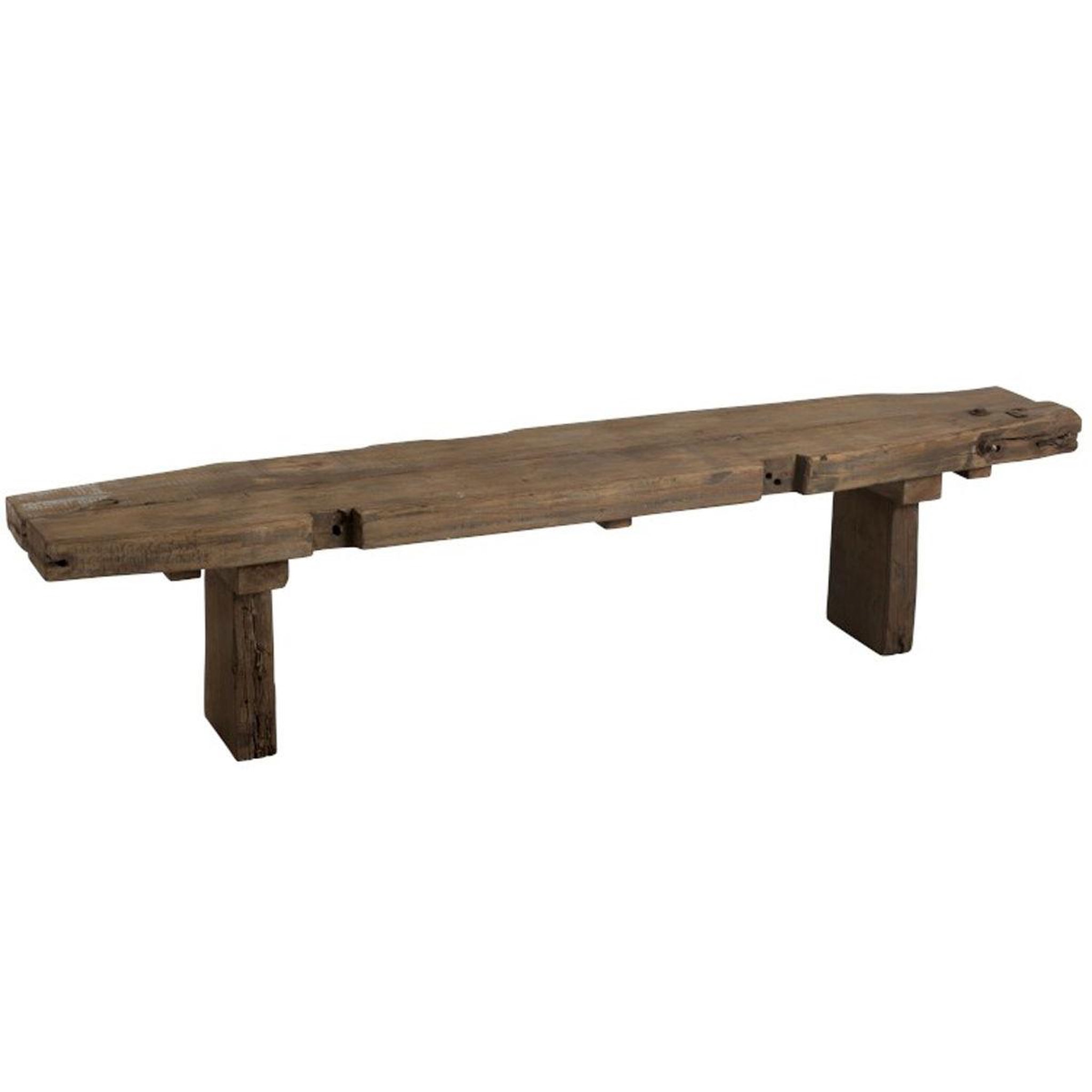 J-LINE Banc vintage en bois  perceval  180cm marron