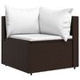 Voir la diapositive 4 : VIDAXL Salon de jardin 3 pcs avec coussins marron resine tressee