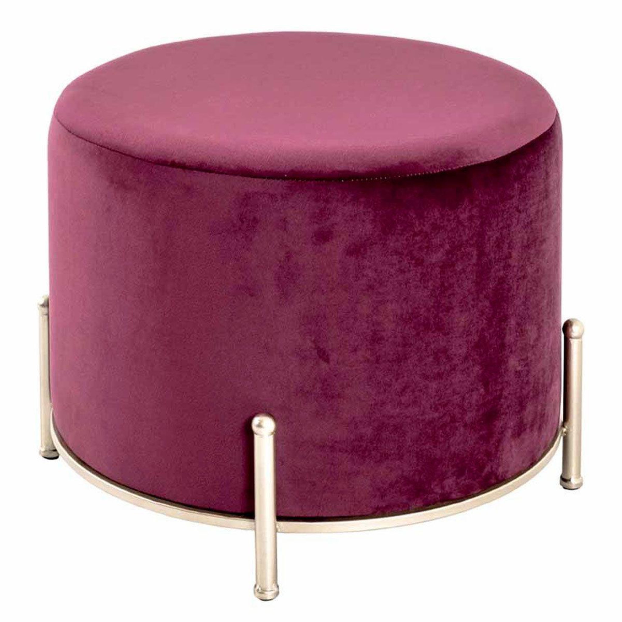 Paris Prix Pouf rond design  cathy  48cm rouge