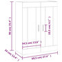 Voir la diapositive 6 : VIDAXL Armoire murale chene marron 69,5x34x90 cm