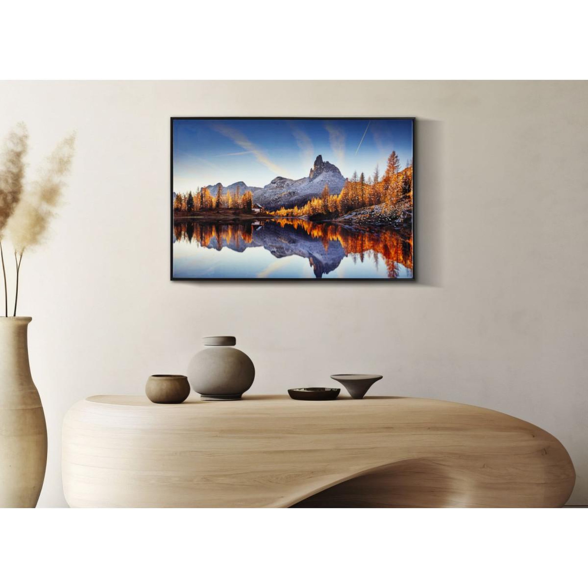 Voir la diapositive 6 : Paris Prix Tableau imprimé  lac  90x60cm multicolore