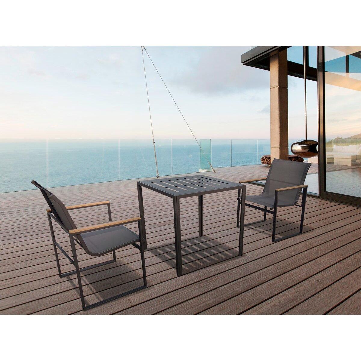 Habitat et Jardin Salon de jardin balcon  Liam  - 2 places - Marron/Gris