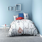 Les Ateliers du Linge Parure housse de couette ryad. Coloris disponibles : Blanc