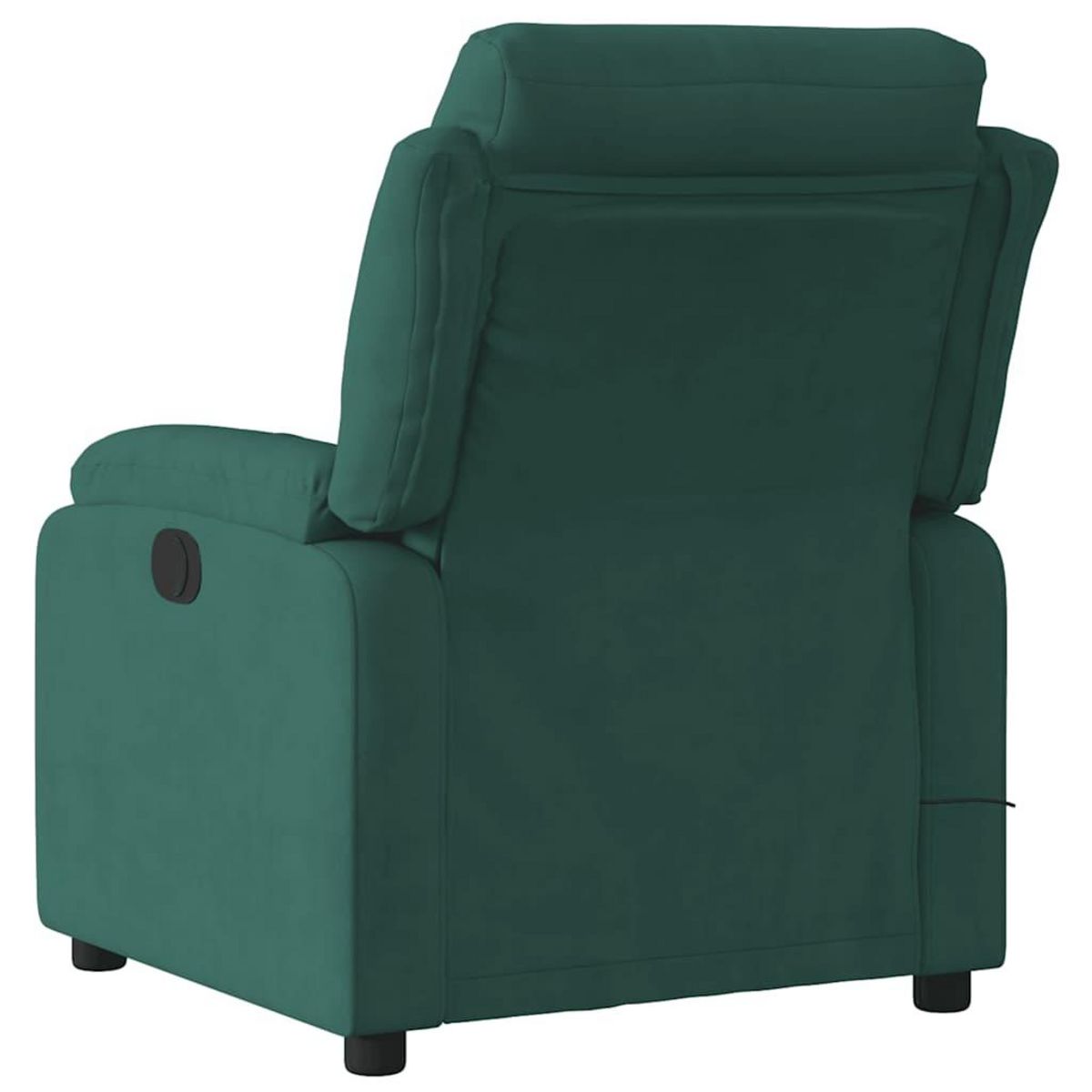VIDAXL Fauteuil de massage inclinable vert fonce velours