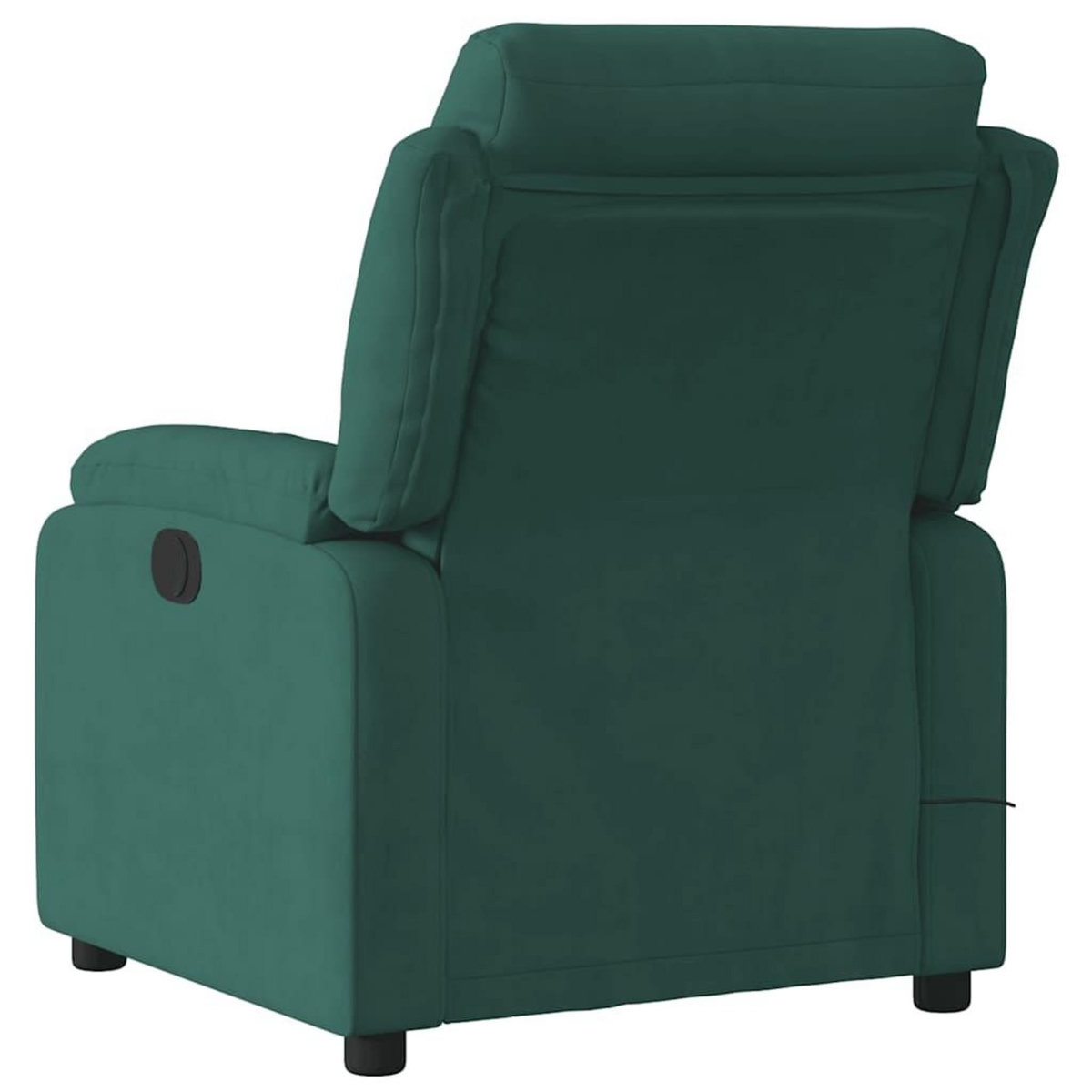 VIDAXL Fauteuil de massage inclinable vert fonce velours