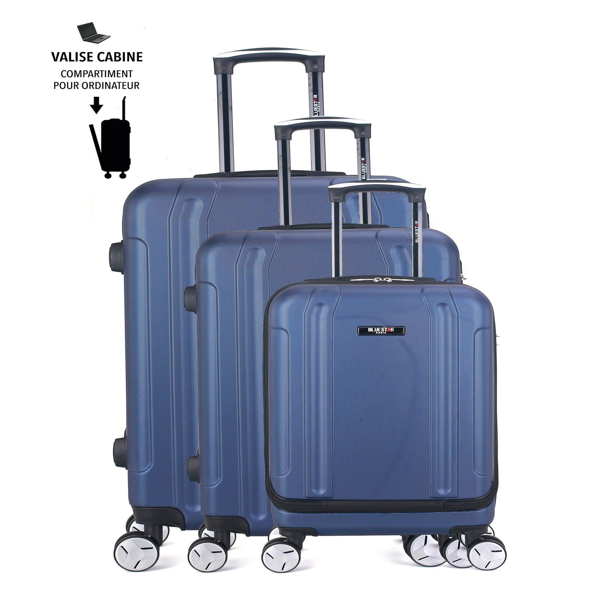 BLUESTAR Bluestar - set de 3 valises baltimore 75 cm 4 roues