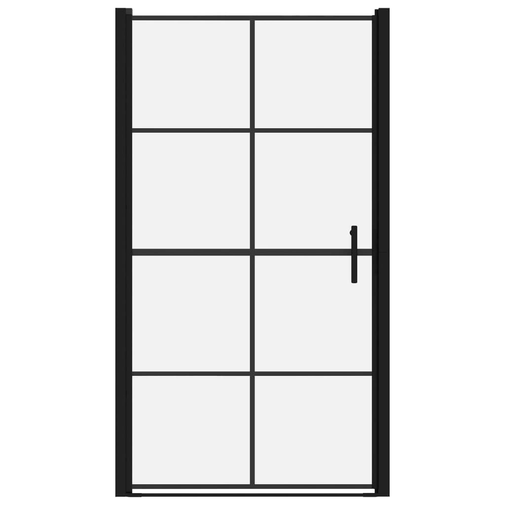 Voir la diapositive 3 : VIDAXL Porte de douche verre trempe 100x178 cm noir