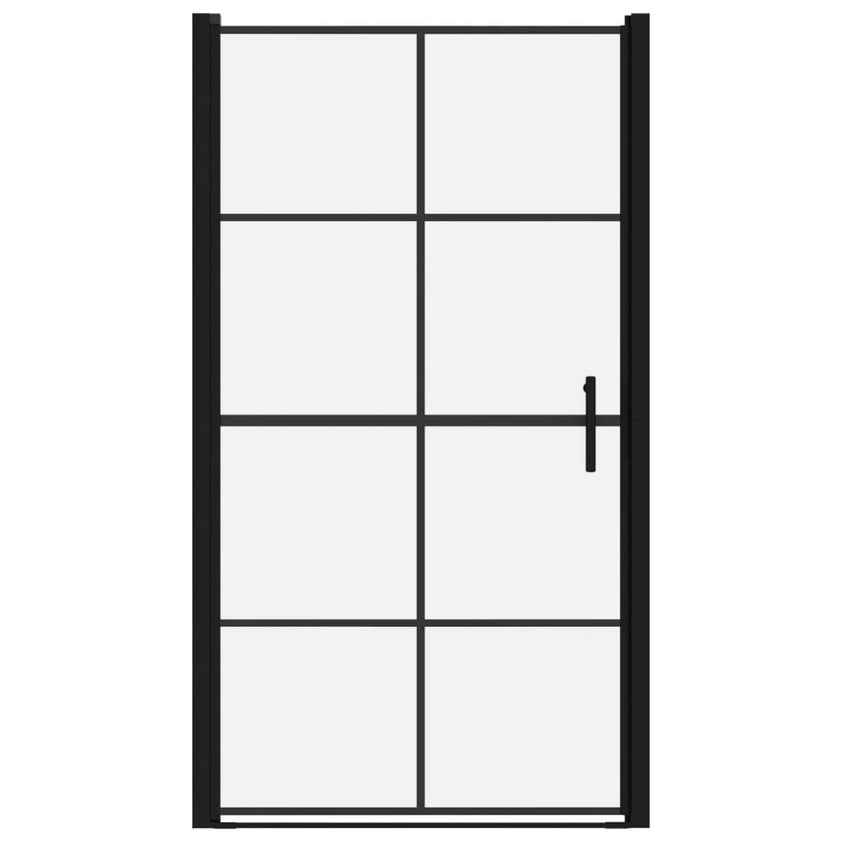 VIDAXL Porte de douche verre trempe 100x178 cm noir