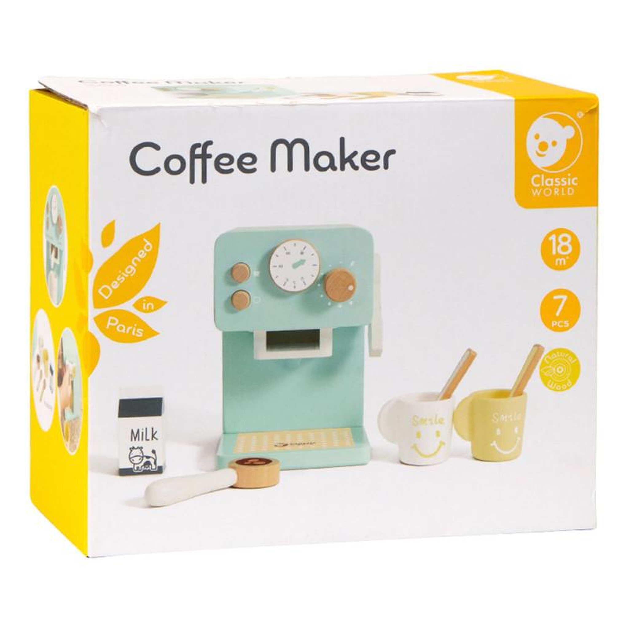 Voir la diapositive 2 : CLASSIC WORLD Classic World Wooden Coffee Maker, 7pcs. 50560