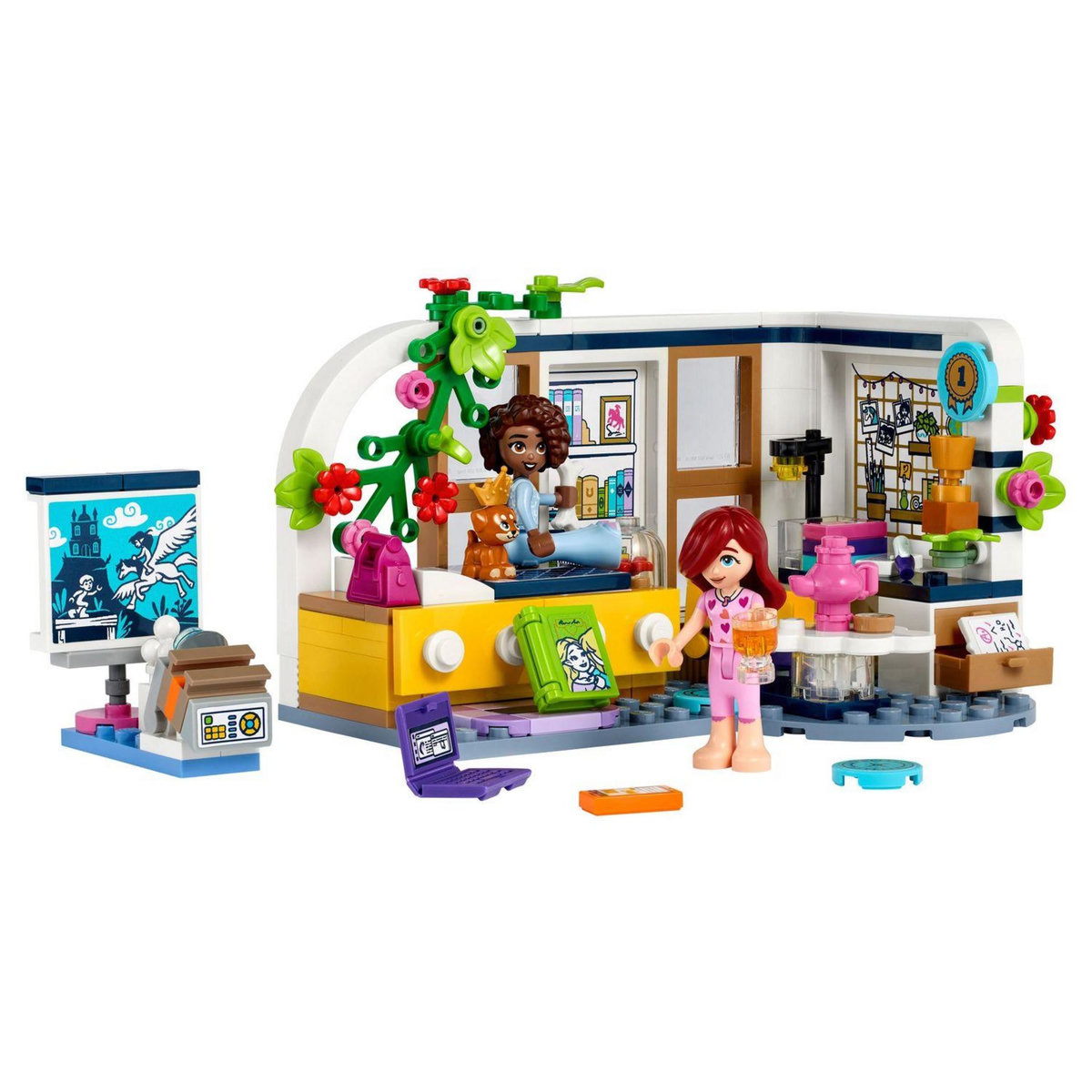 LEGO Friends 41740 La chambre d'Aliya, Jouet pour Filles et Garçons, Soirée Pyjama, à Collectionner, avec Figurine Paisley et Aira le Chiot