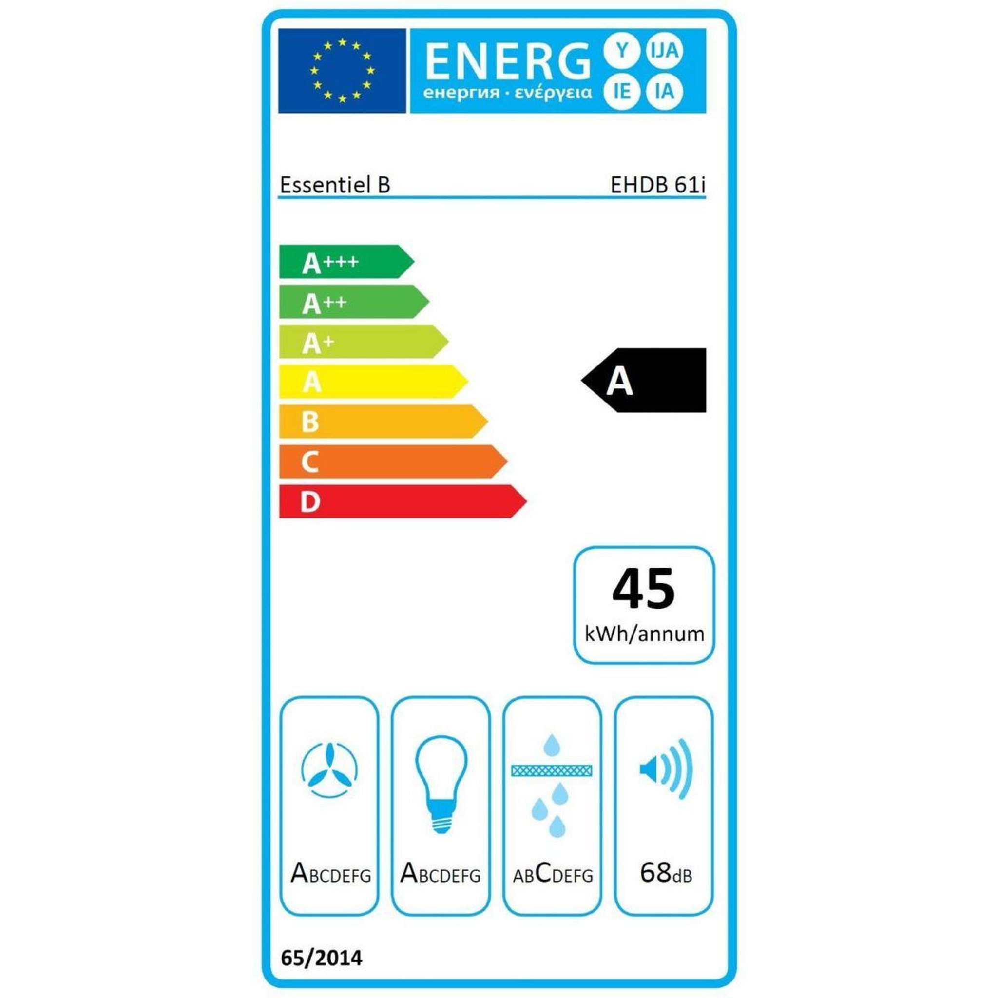 Voir la diapositive 6 : ESSENTIEL B Hotte décorative murale EHDB 61i