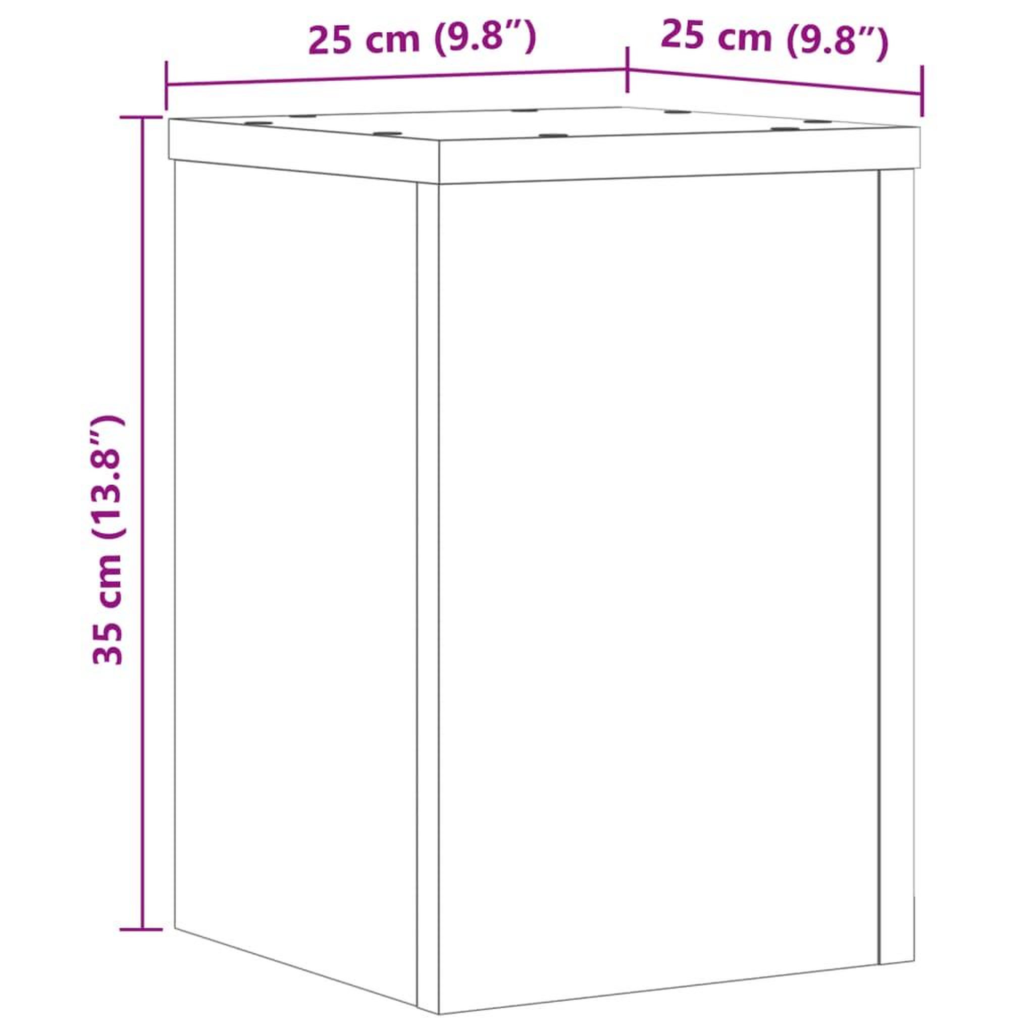 Voir la diapositive 6 : VIDAXL Supports pour plantes 2 pcs blanc 25x25x35 cm bois d'ingenierie