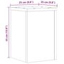 Voir la diapositive 6 : VIDAXL Supports pour plantes 2 pcs blanc 25x25x35 cm bois d'ingenierie