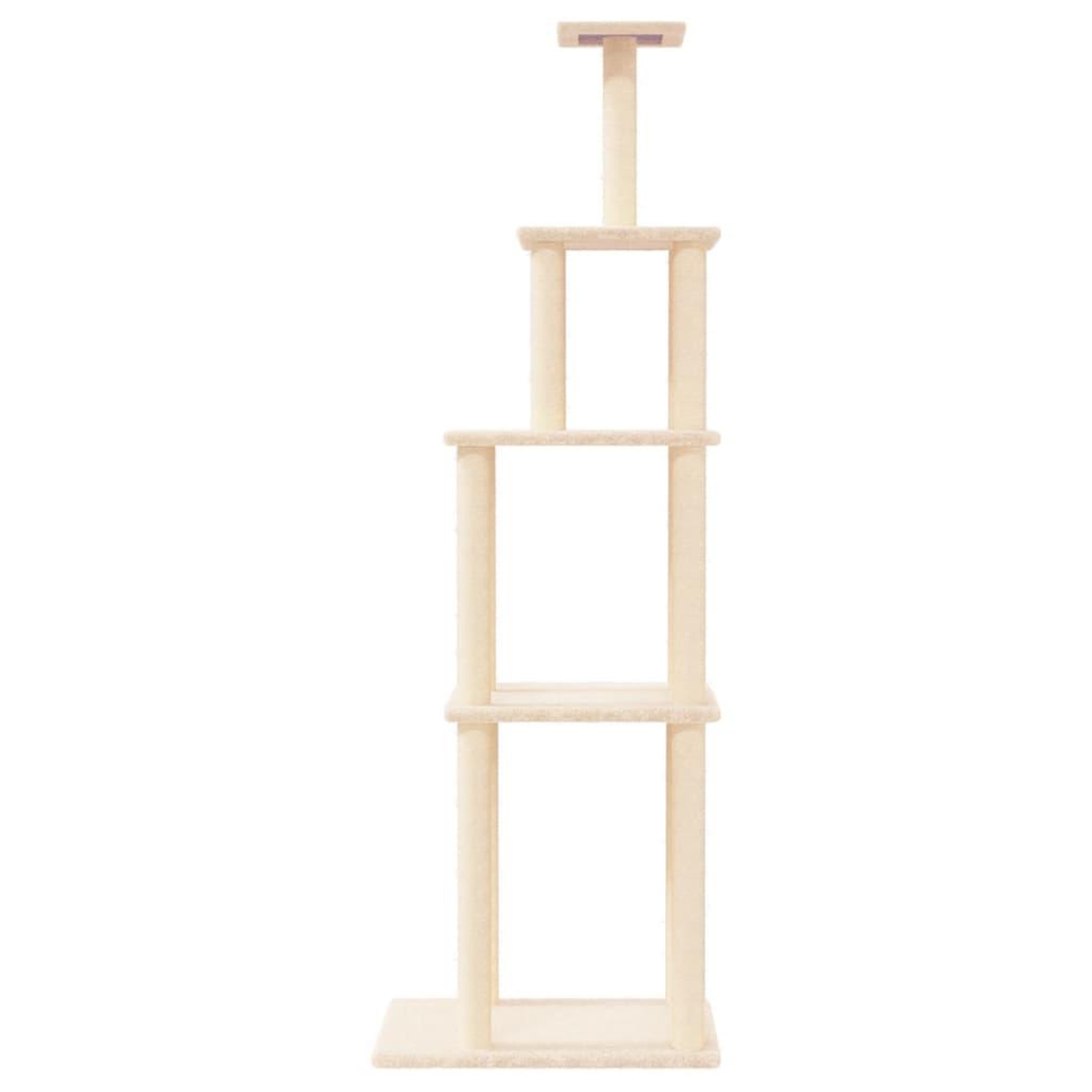 Voir la diapositive 3 : VIDAXL Arbre a chat avec griffoirs en sisal creme 183 cm
