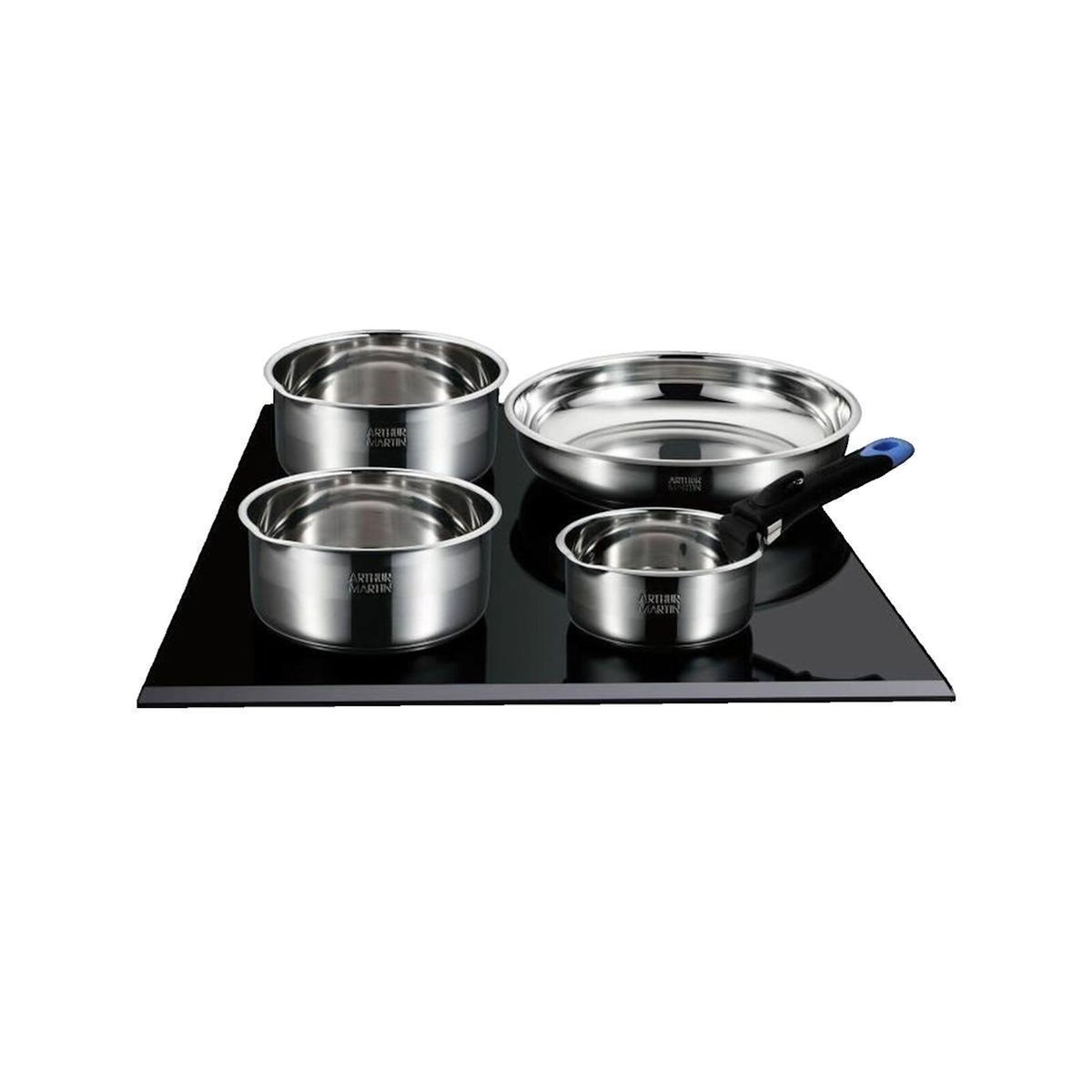 Arthur Martin Ensemble de casseroles Arthur Martin Ensemble complet en acier inoxydable
