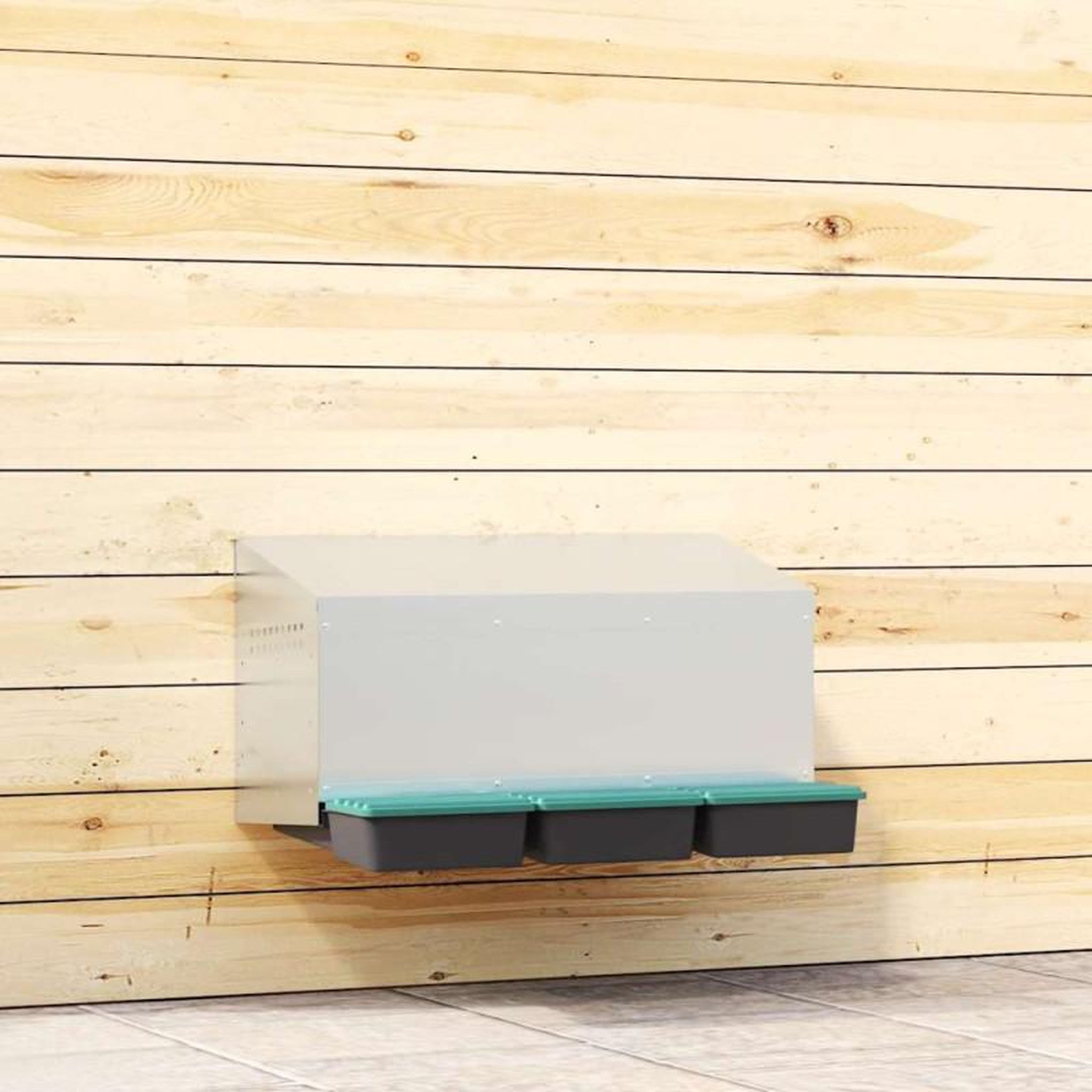 VIDAXL Nichoir à poules3 compartiments, fixation murale, acier galvanisé